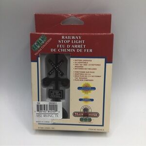 1998 Lemax Village Collection Railway Stop Light 4" Battery or A/C #84240A